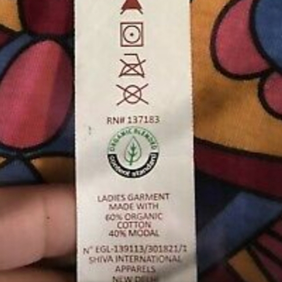 Satva Yoga Bina Surplice Cross Wrap Front Dress Swirly Tile Print Size Medium - Picture 9 of 12